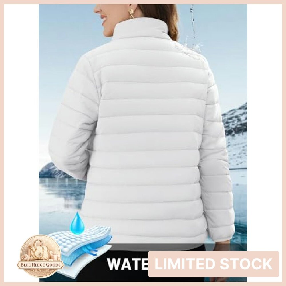 Quilted Puffer Jacket Packable Lightweight Winter… - image 6